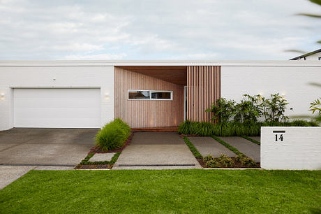 Palm Springs House in Bay of Plenty: Courtyard, Pool, and Shade Eaves - 11