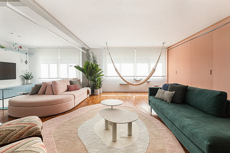 Aperol Apartment Balances Playful Color With Warm Cumaru Craft - 1