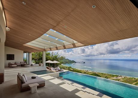 Villa Boe Calm Geometry Shapes a Terraced Home Above the Sea Horizon - 6