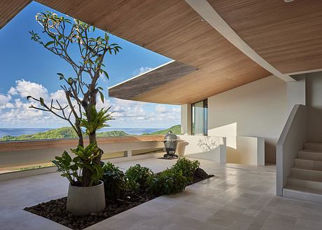 Villa Boe Calm Geometry Shapes a Terraced Home Above the Sea Horizon - 7