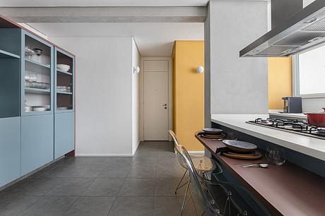 Aperol Apartment Balances Playful Color With Warm Cumaru Craft - 8
