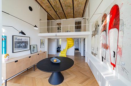 GR Apartment: A Lemon-Yellow Stair Animates a Roman Prati Duplex