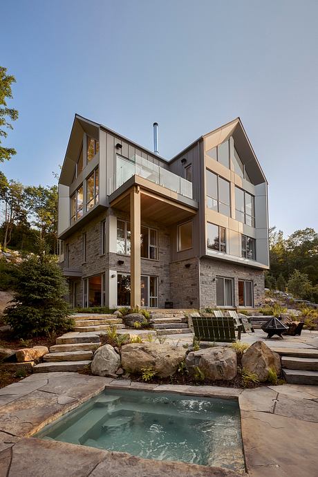 La Croix From the Woods: A House Terraced Into Canadian Stone - 1
