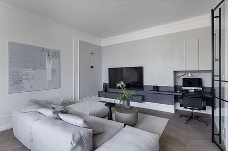 Vinohradská: Minimalist Prague Apartment With Herringbone Warmth - 1