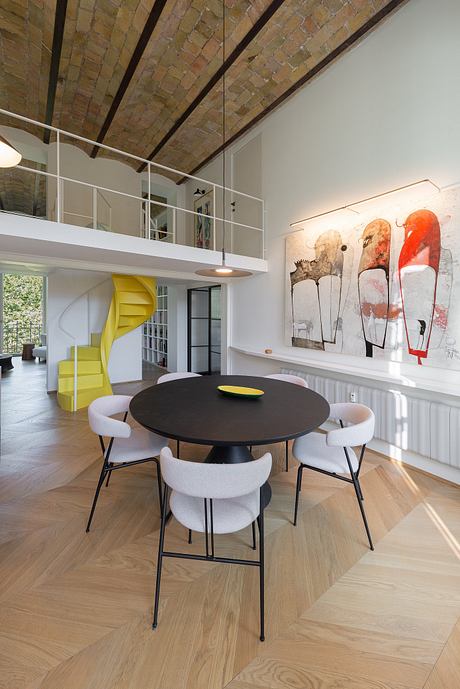 GR Apartment: A Lemon-Yellow Stair Animates a Roman Prati Duplex - 2