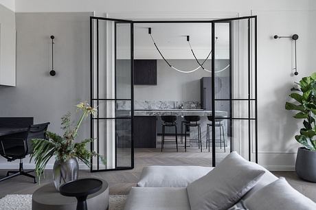 Vinohradská: Minimalist Prague Apartment With Herringbone Warmth - 3