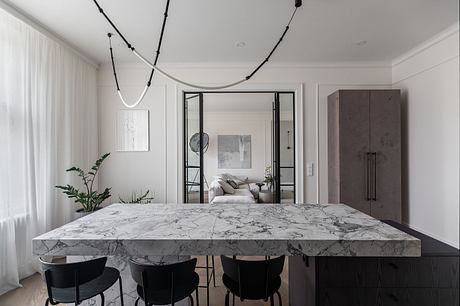 Vinohradská: Minimalist Prague Apartment With Herringbone Warmth - 5