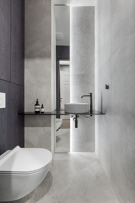 Vinohradská: Minimalist Prague Apartment With Herringbone Warmth - 9