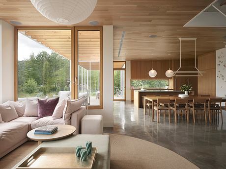 Beach House: Lake Archambault Residence — Light, Lake, and Line in Sun - 2