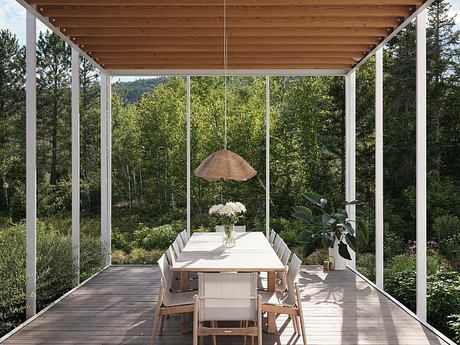 Beach House: Lake Archambault Residence — Light, Lake, and Line in Sun - 4