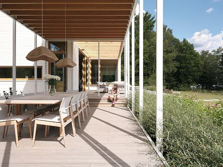 Beach House: Lake Archambault Residence — Light, Lake, and Line in Sun - 9