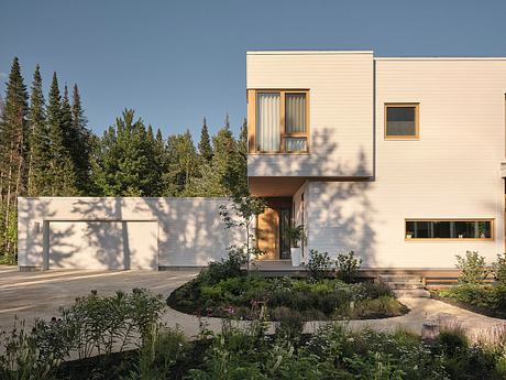 Beach House: Lake Archambault Residence — Light, Lake, and Line in Sun - 11