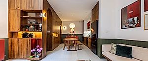 40m2 House Transforms a Dark Townhouse into s Tall Shared Retreat