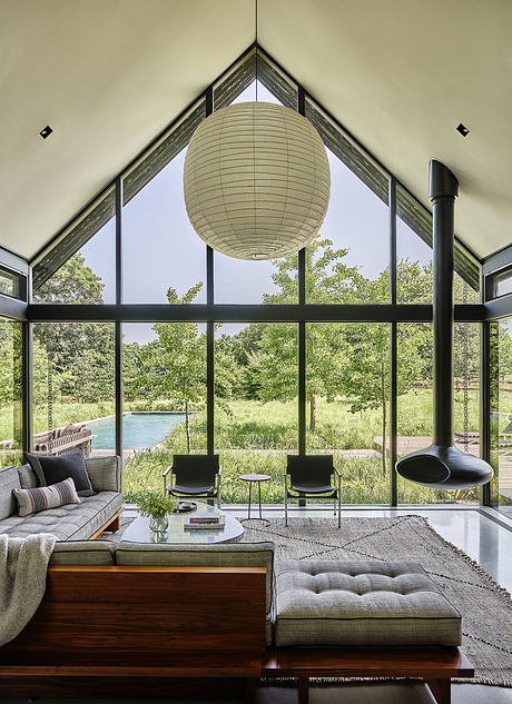 East Hampton Modern: Shou Sugi Ban Gables Shape a Coastal Hideaway - 2
