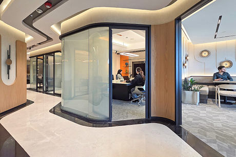 Carbon Holding Reimagines Office Life with Curves, Light and Color - 5