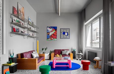 A Resolutely Maximalist Mini Loft — Color-Soaked Parisian Retreat