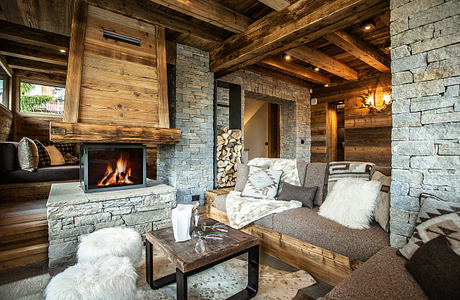 Kelly Chalet Warms Alpine Stone And Timber With Soft Luxury Inside