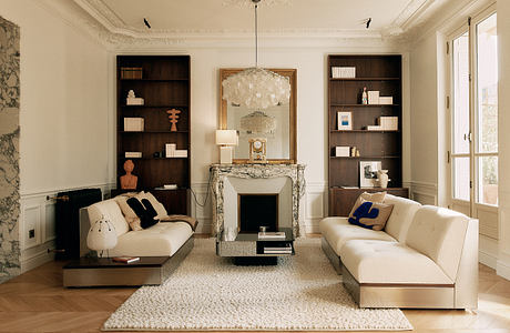 Tourville — Walnut, Marble, and Terrace Living Over École Militaire