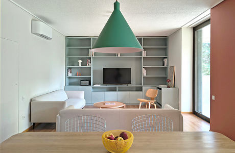 Apartment in Kifissia Reframes Modernist Roots with Lush Color