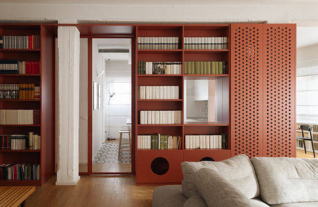 Rosso Falun Apartment by RM Architecture