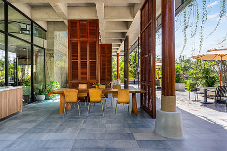 Phum Sambo Café & Eatery: Concrete Frame Turned Green Dining Retreat - 7