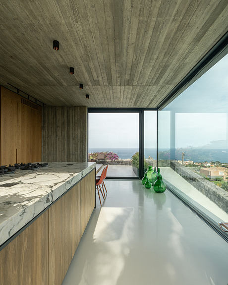 Casa A12 in Aci Castello Pairs Boardlike Concrete with Lava Stone - 6