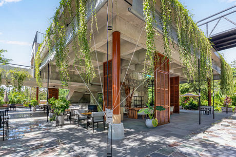 Phum Sambo Café & Eatery: Concrete Frame Turned Green Dining Retreat - 8