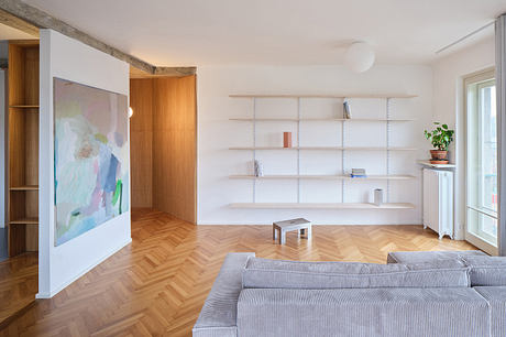 Corner Apartment Reworks a 1930s Prague Home Around River Views - 1