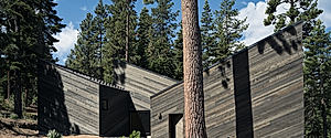 Staggered Cabin Uses Shed Roofs to Fit a Steep Mountain Site