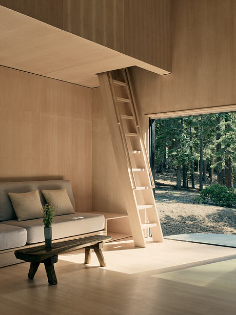 Staggered Cabin Uses Shed Roofs to Fit a Steep Mountain Site - 3