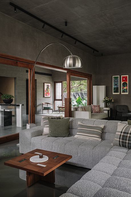 MS House: Brutalist Concrete Wrapped Around Nine Ancient Neem Trees - 4