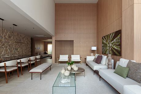 Cerâmica Apartment Shapes Calm Interiors Through Warm Stone and Wood - 4