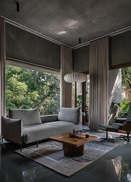 MS House: Brutalist Concrete Wrapped Around Nine Ancient Neem Trees - 7