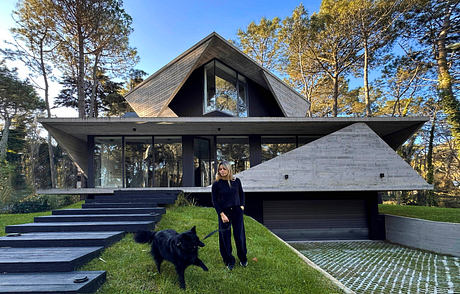 Origami House Folds Concrete Into Triangles Amid Coastal Pines - 1