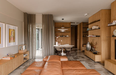 Apartament in Poznań Balances Open Living with a Private Sleeping Wing