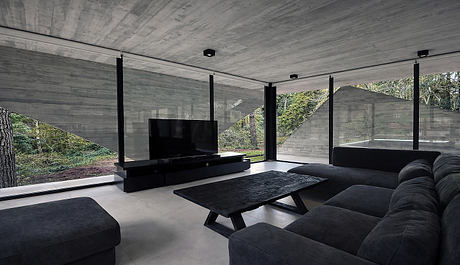 Origami House Folds Concrete Into Triangles Amid Coastal Pines - 2